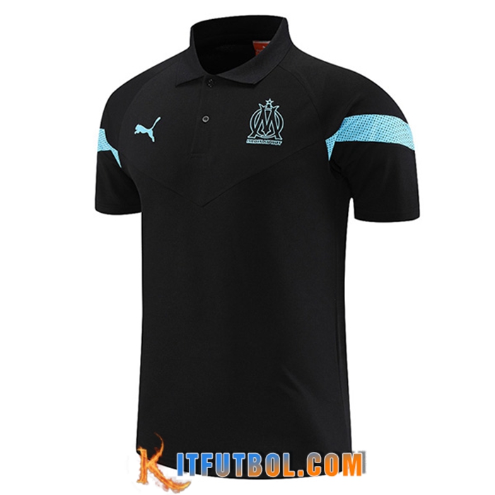 Camiseta Polo Marsella Negro 2022/2023