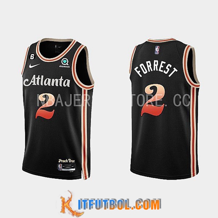 Camisetas Atlanta Hawks (FORREST #2) 2022/23 Negro