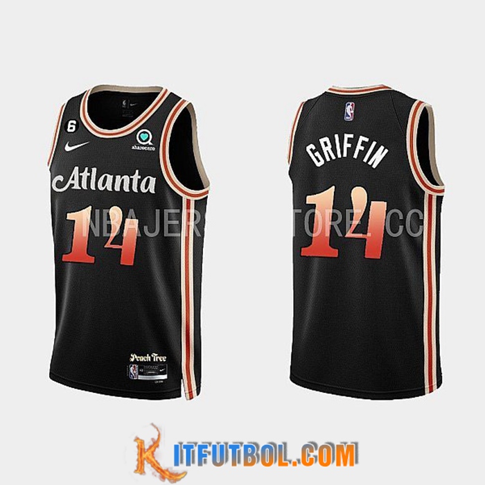 Camisetas Atlanta Hawks (GRIFFIN #14) 2022/23 Negro