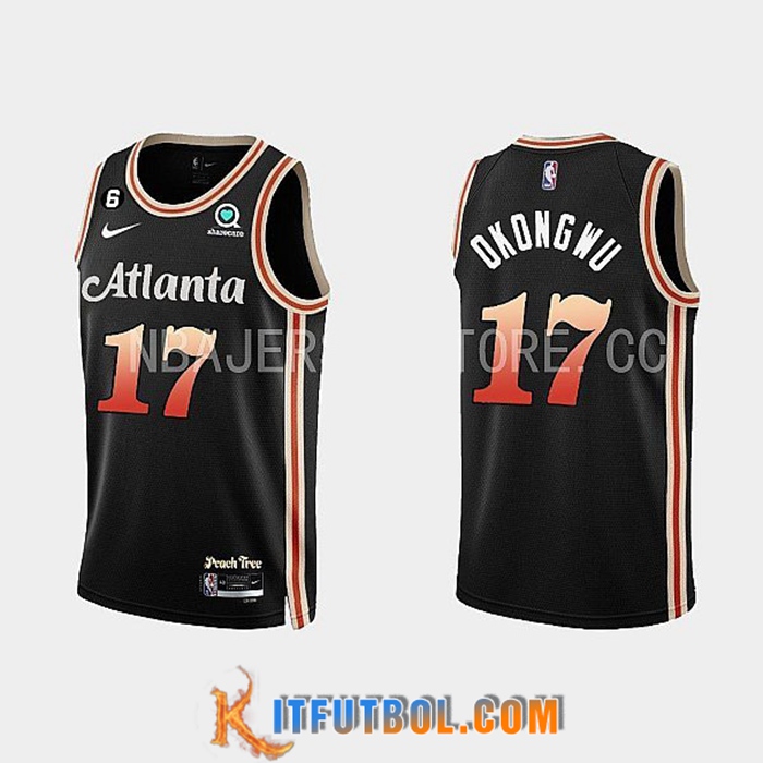 Camisetas Atlanta Hawks (OKONGWU #17) 2022/23 Negro