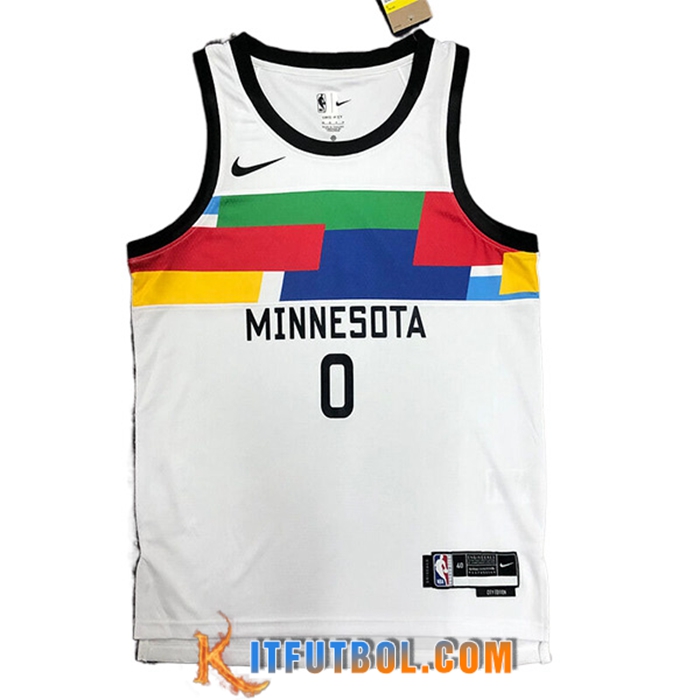 Camisetas Minnesota Timberwolves (RUSSELL #0) 2022/23 Blanco