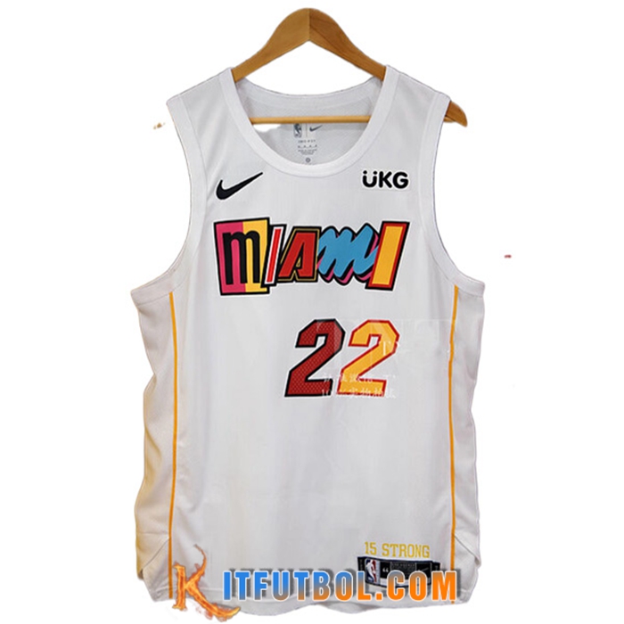 Camisetas Miami Heat (BUTLER #22) 2022/23 Blanco