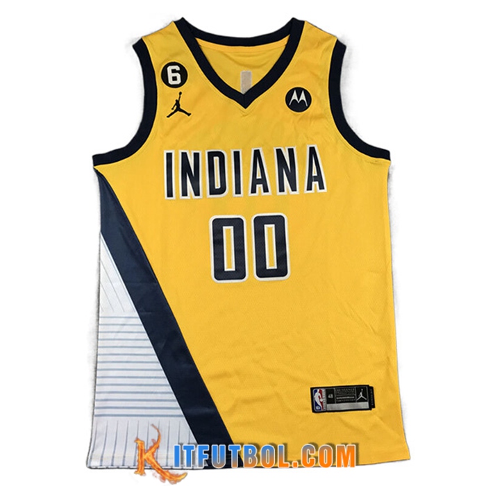 Camisetas Indiana Pacers (MATHURIN #00) 2022/23 Amarillo