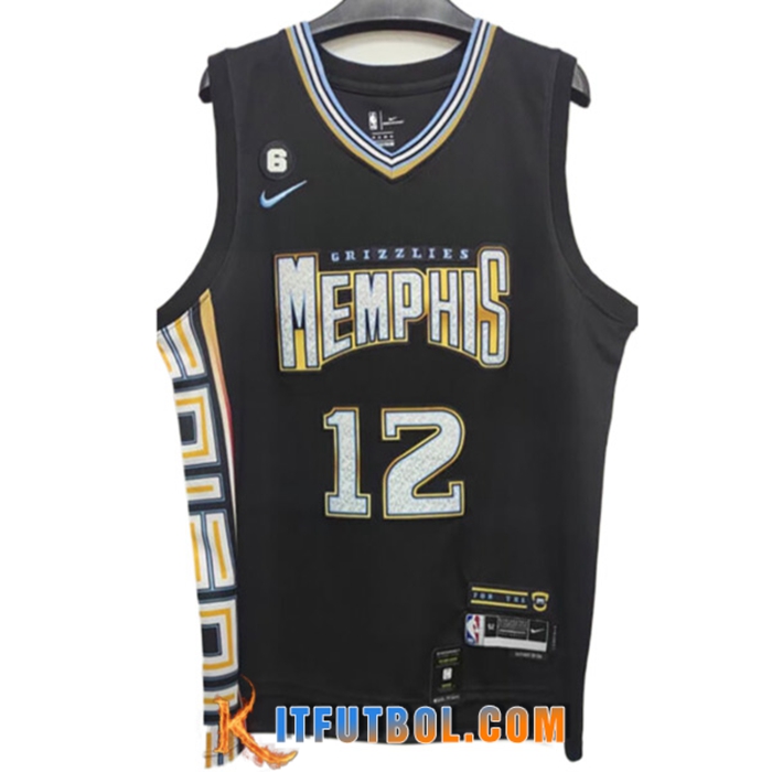 Camisetas Memphis Grizzlies (MORANT #12) 2022/23 Negro
