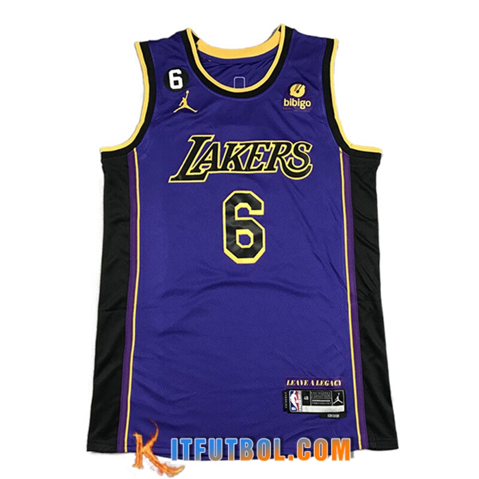 Camisetas Los Angeles Lakers (JAMES #6) 2022/23 Violeta