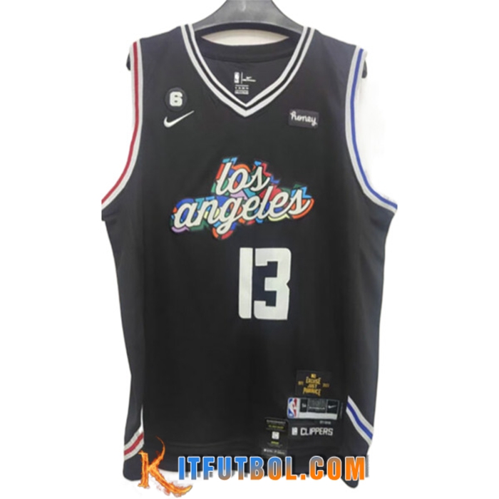 Camisetas Los Angeles Clippers (GEORGE #13) 2022/23 Negro