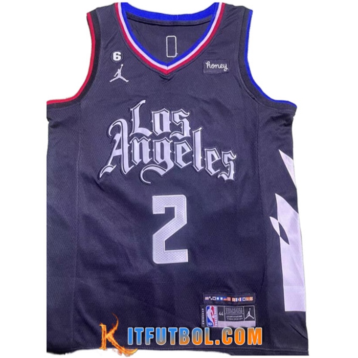 Camisetas Los Angeles Clippers (LEONARD #2) 2022/23 Negro