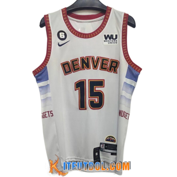 Camisetas Denver Nuggets (JOKIC #15) 2022/23 Blanco