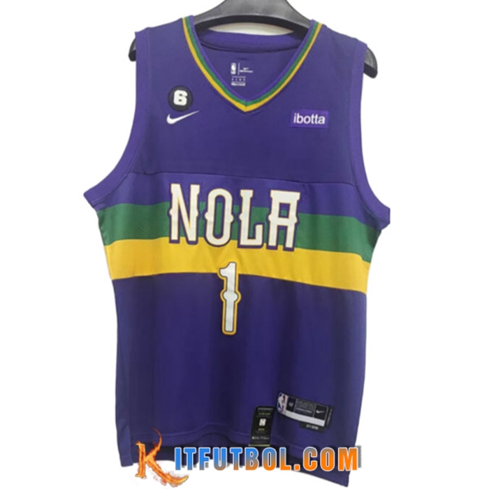 Camisetas New Orleans Pelicans (WILLIAMSON #1) 2022/23 Violeta