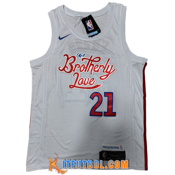 Camisetas Philadelphia 76ers (EMBID #21) 2022/23 Blanco