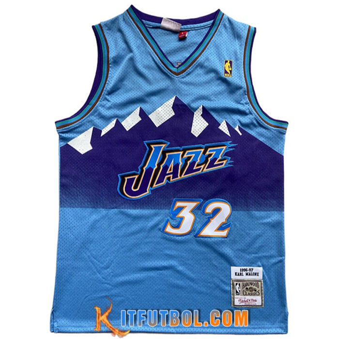 Camisetas Utah Jazz (MALONE #32) 2022/23 Azul Claro