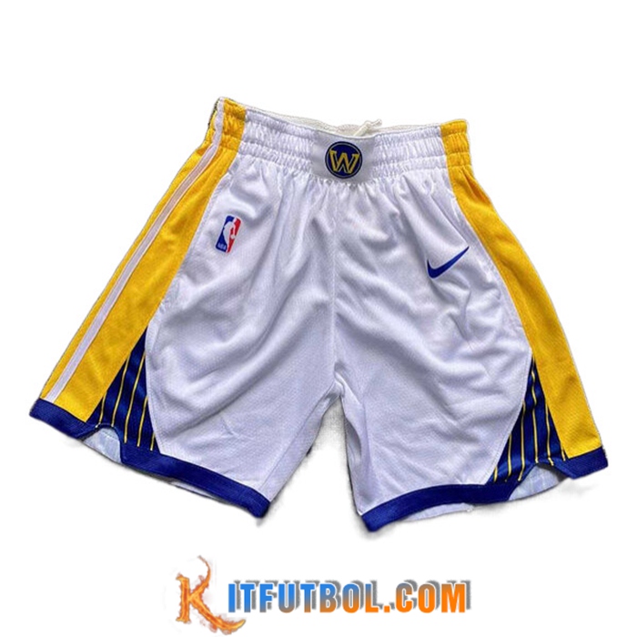 Cortos NBA Golden State Warriors Blanco/Amarillo