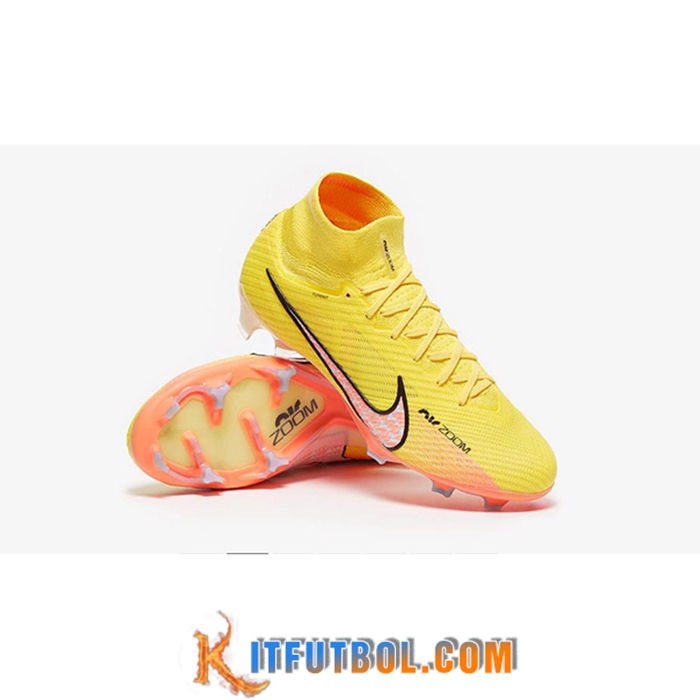 Nike Botas De Fútbol Air Zoom Mercurial High Gang Superfly IX Elite FG Amarillo