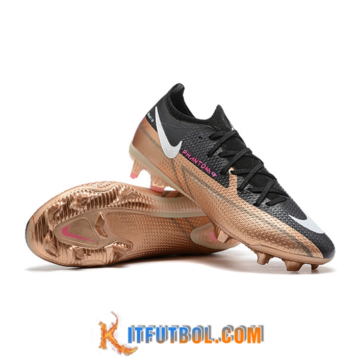 Nike Botas De Fútbol Phantom GT2 Low Gang Elite FG Negro/Marrón