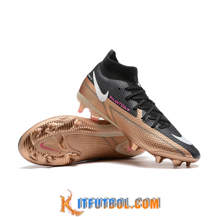 Nike Botas De Fútbol Phantom GT2 High Gang Dynamic Fit Elite FG Negro/Marrón