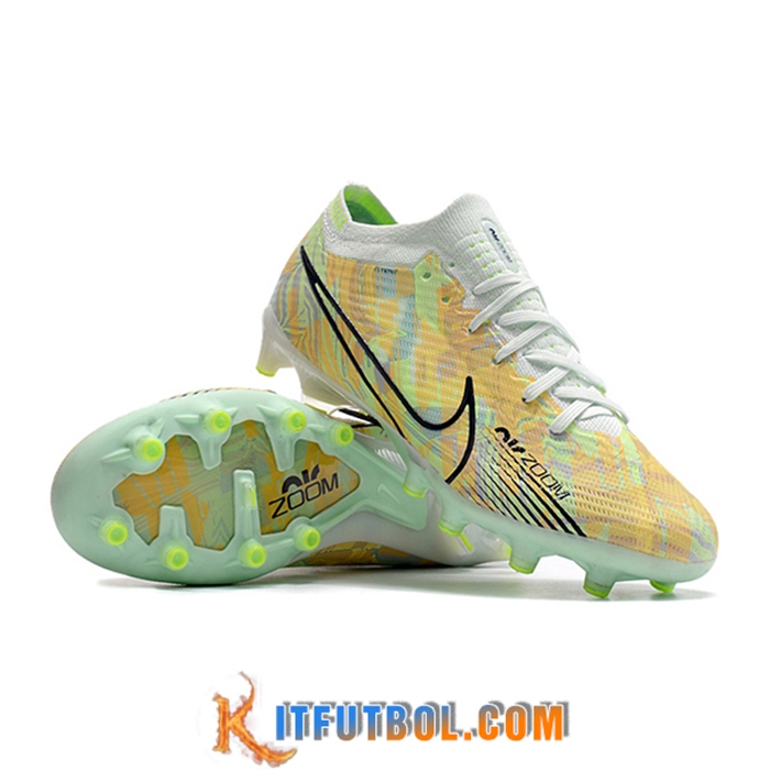 Nike Botas De Fútbol Air Zoom Mercurial Low Gang Vapor XV Elite AG Verde/Naranja
