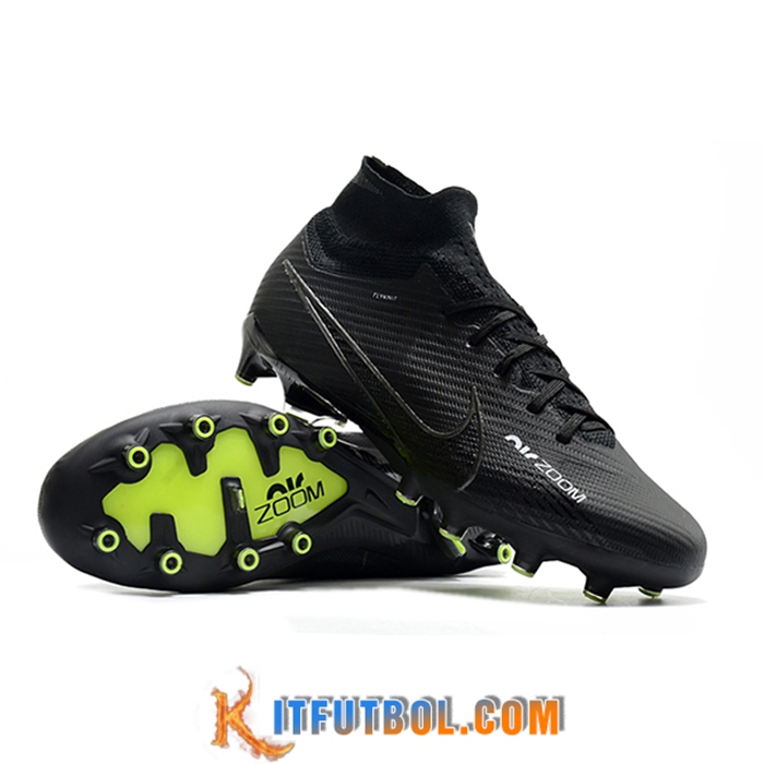 Nike Botas De Fútbol Air Zoom Mercurial High Gang Superfly IX Elite AG Negro
