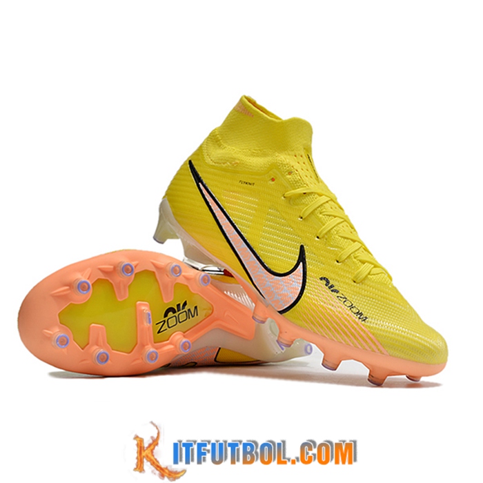 Nike Botas De Fútbol Air Zoom Mercurial High Gang Superfly IX Elite AG Amarillo