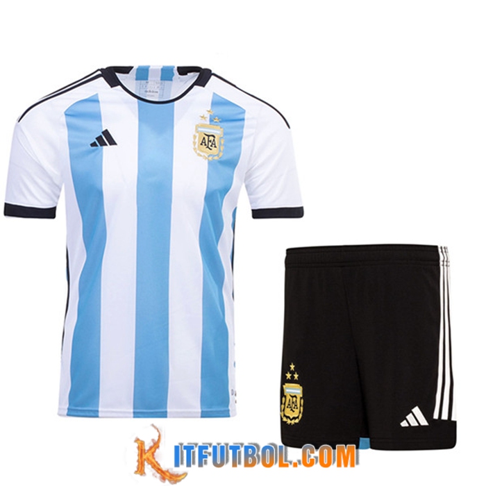 Nueva Camisetas De Futbol Argentina 3 Stars Nino Primera 2022/2023