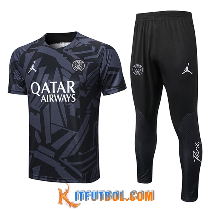 Camiseta Entrenamiento + Pantalones Jordan PSG Gris Oscuro 2022/2023