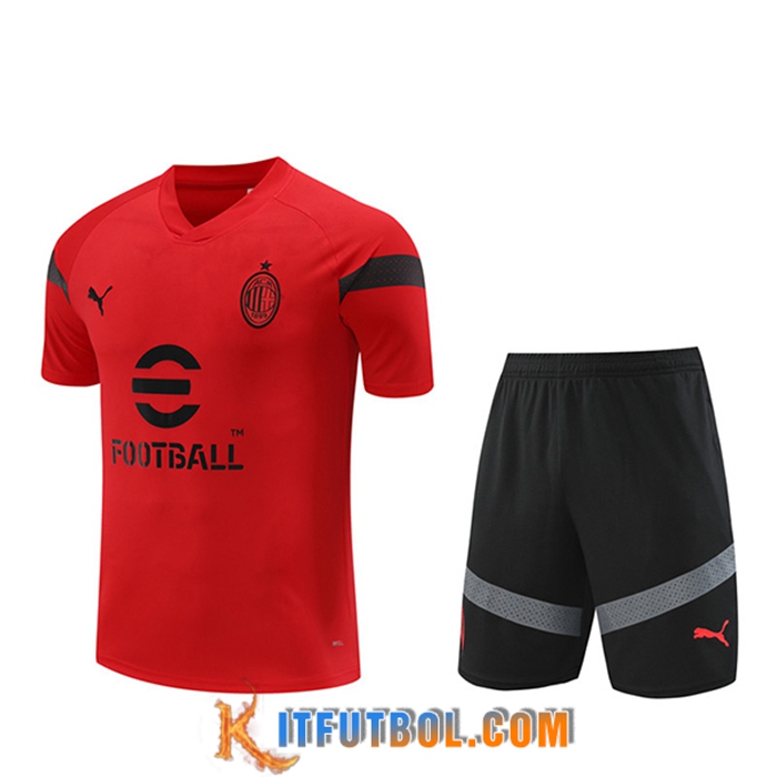 Camiseta Entrenamiento + Cortos AC Milan Rojo 2022/2023