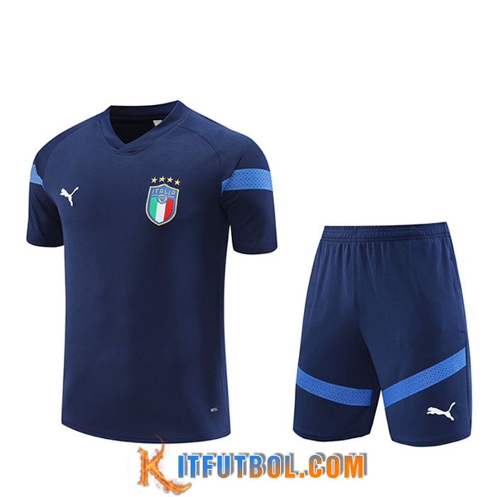 Camiseta Entrenamiento + Cortos Italia Azul marino 2022/2023