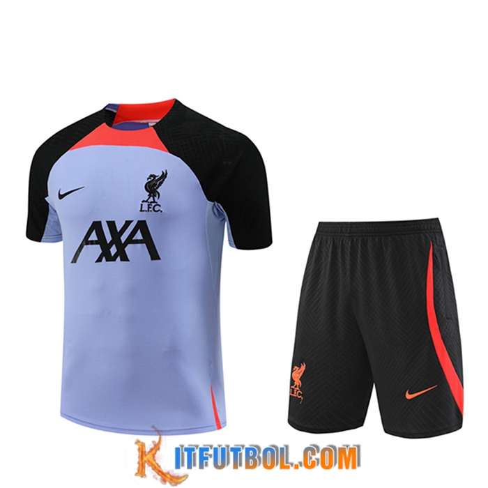 Camiseta Entrenamiento + Cortos FC Liverpool Violeta 2022/2023