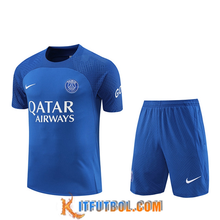 Camiseta Entrenamiento + Cortos PSG Azul 2022/2023