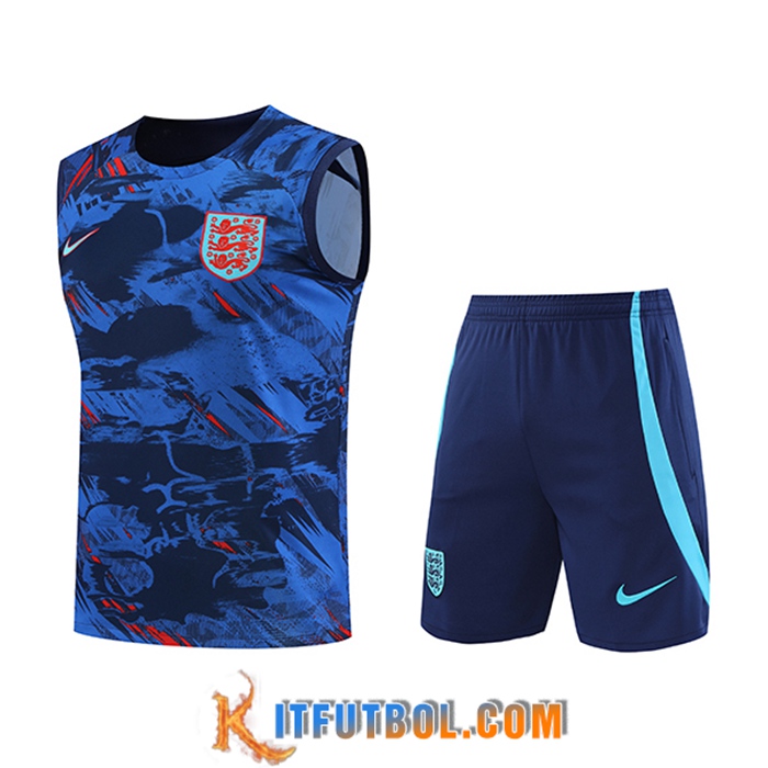 Camiseta Entrenamiento sin mangas + Cortos Inglaterra Azul marino 2022/2023