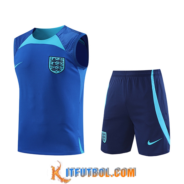 Camiseta Entrenamiento sin mangas + Cortos Inglaterra Azul 2022/2023
