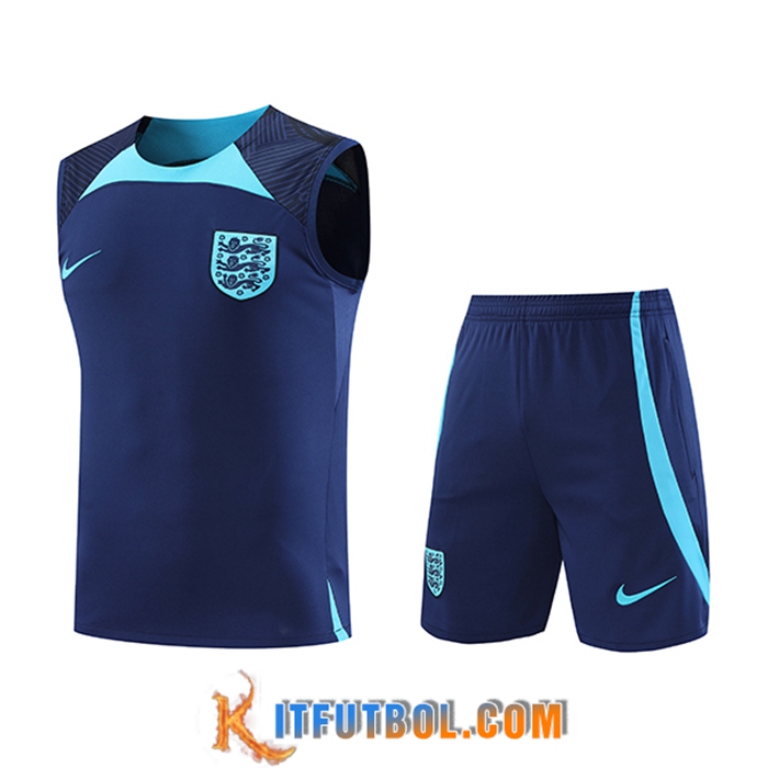 Camiseta Entrenamiento sin mangas + Cortos Inglaterra Azul marino 2022/2023