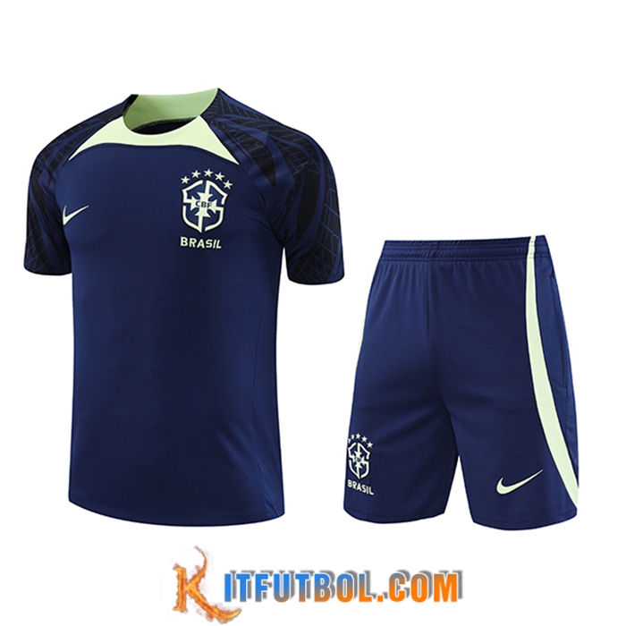 Camiseta Entrenamiento + Cortos Brasil Azul marino 2022/2023