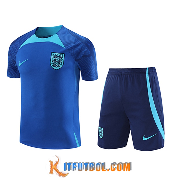 Camiseta Entrenamiento + Cortos Inglaterra Azul 2022/2023