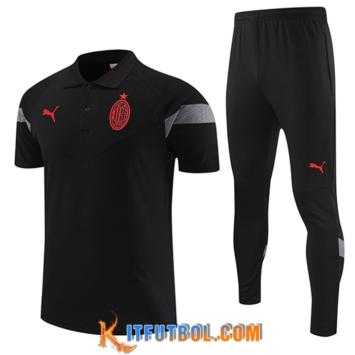 Camiseta Polo AC Milan Negro 2022/2023