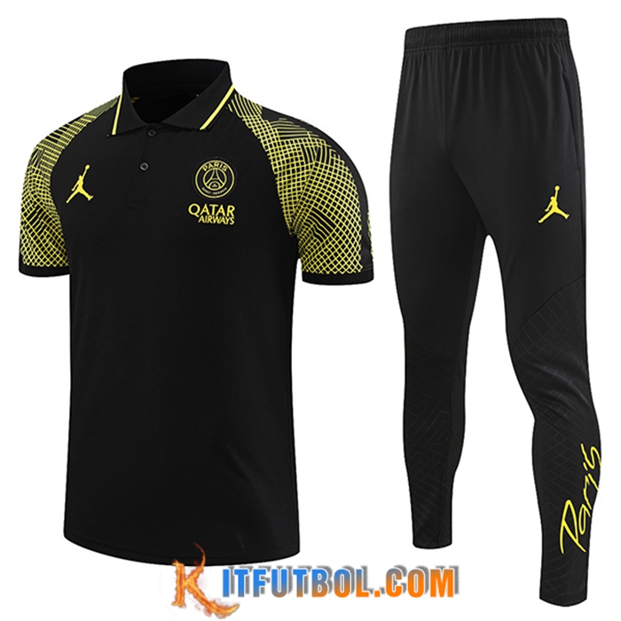 Camiseta Polo PSG Negro 2022/2023