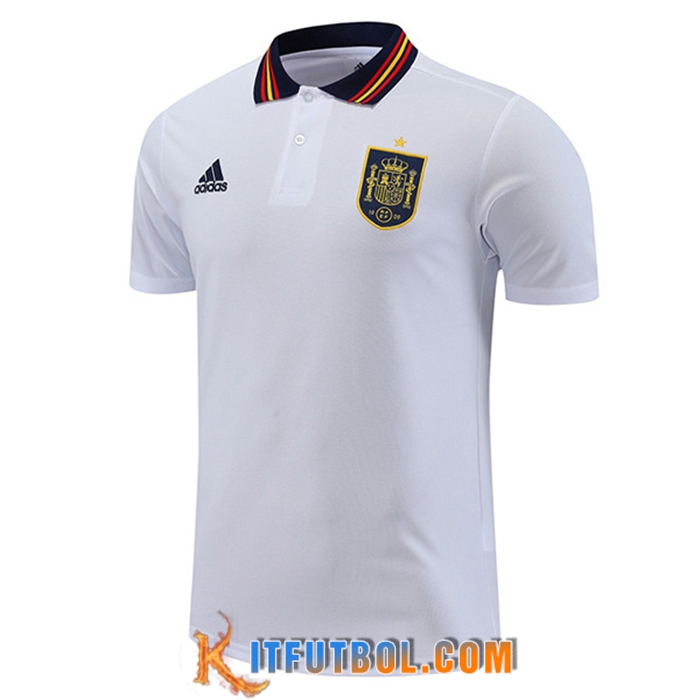 Camiseta Polo España Blanco 2022/2023