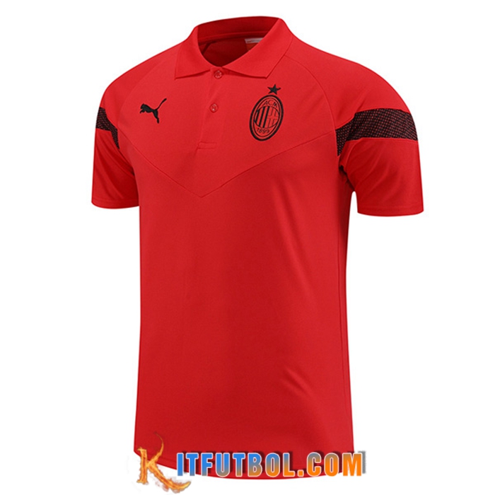 Camiseta Polo AC Milan Rojo 2022/2023