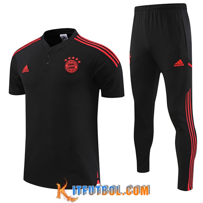 Camiseta Polo Bayern Munich Negro 2022/2023