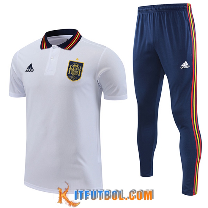 Camiseta Polo España Blanco 2022/2023