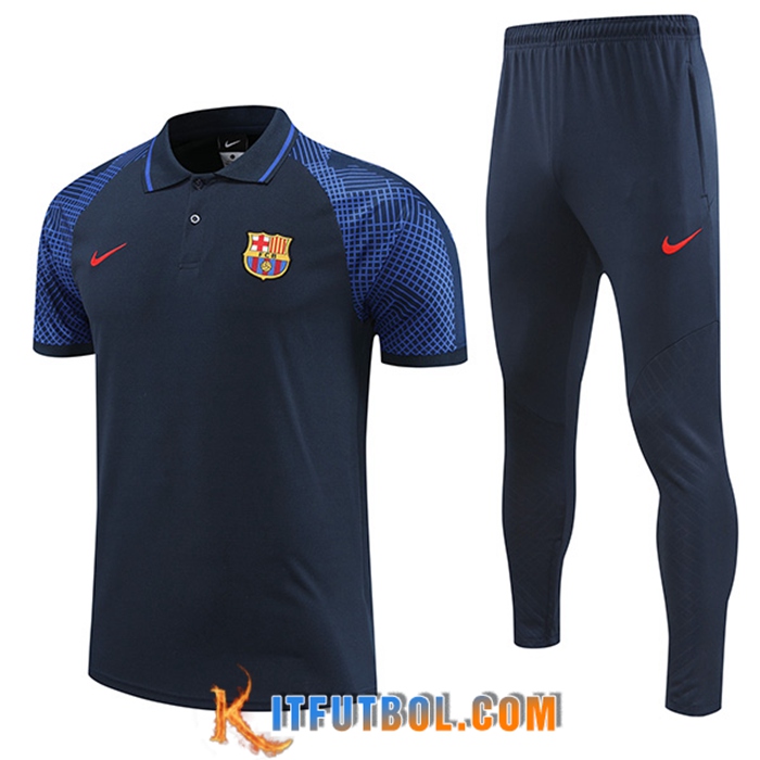 Camiseta Polo FC Barcelona Azul marino 2022/2023