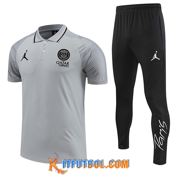 Camiseta Polo PSG Gris 2022/2023
