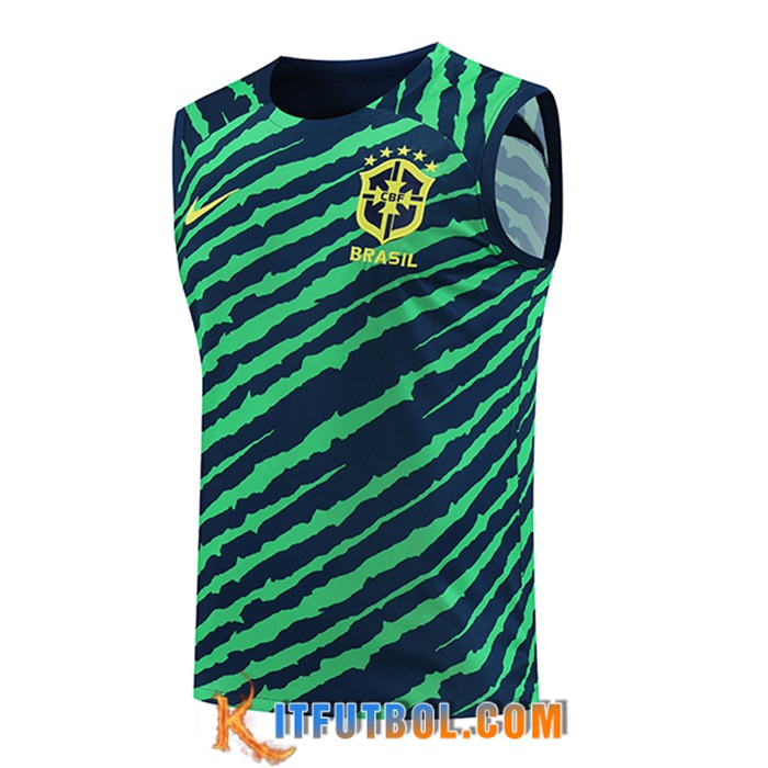 Chalecos De Futbol Brasil Verde/Azul 2022/2023