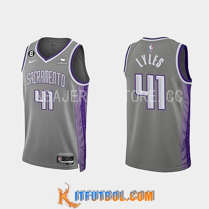 Camisetas Sacramento Kings (LYLES #41) 2022/23 Gris