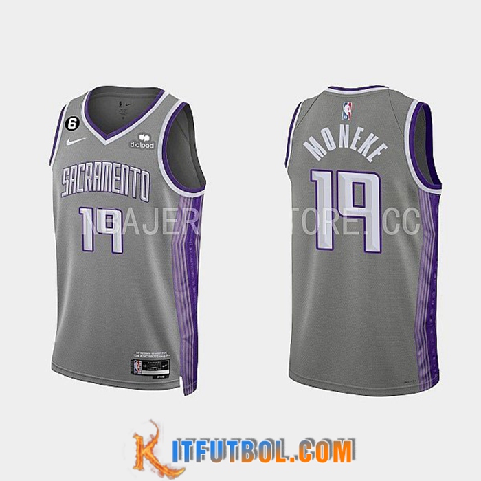 Camisetas Sacramento Kings (MONEKE #19) 2022/23 Gris
