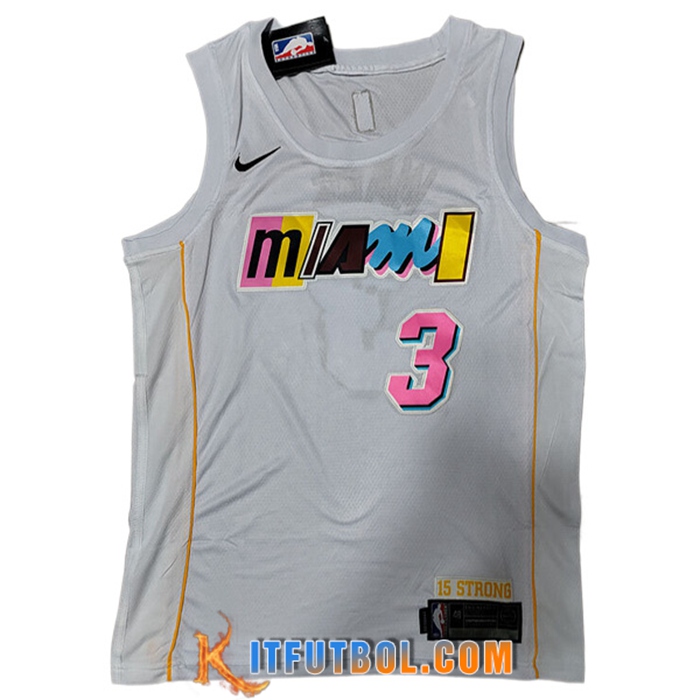 Camisetas Miami Heat (WADE #3) 2022/23 Blanco