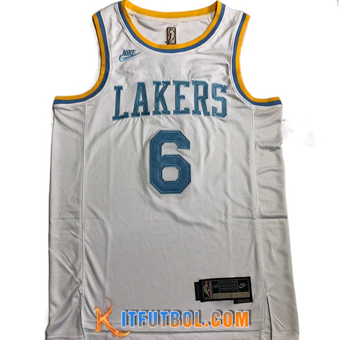 Camisetas Los Angeles Lakers (JAMES #6) 2022/23 Blanco