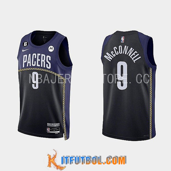 Camisetas Indiana Pacers (McCONNELL #9) 2022/23 Negro/Azul
