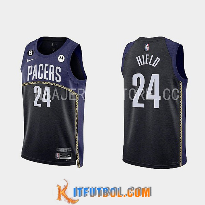 Camisetas Indiana Pacers (HIELD #24) 2022/23 Negro/Azul