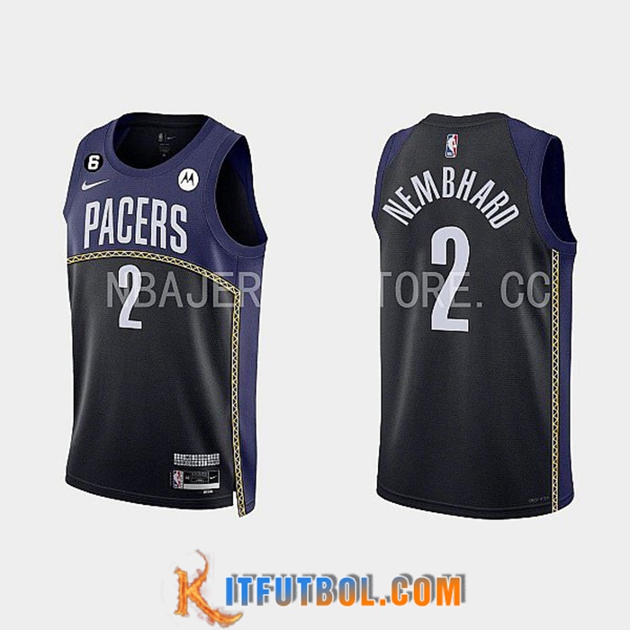 Camisetas Indiana Pacers (NEMBHARD #2) 2022/23 Negro/Azul
