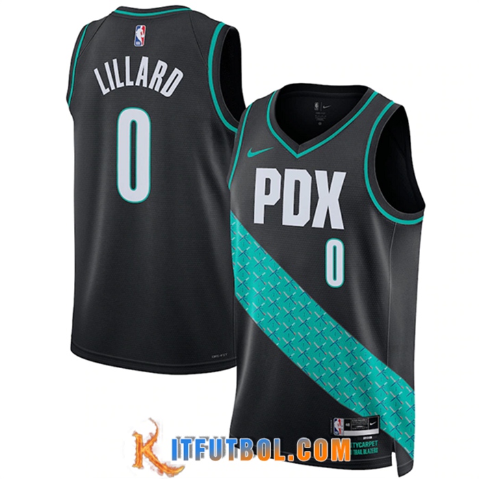 Camisetas Portland Trail Blazers (LILLARD #0) 2022/23 Negro